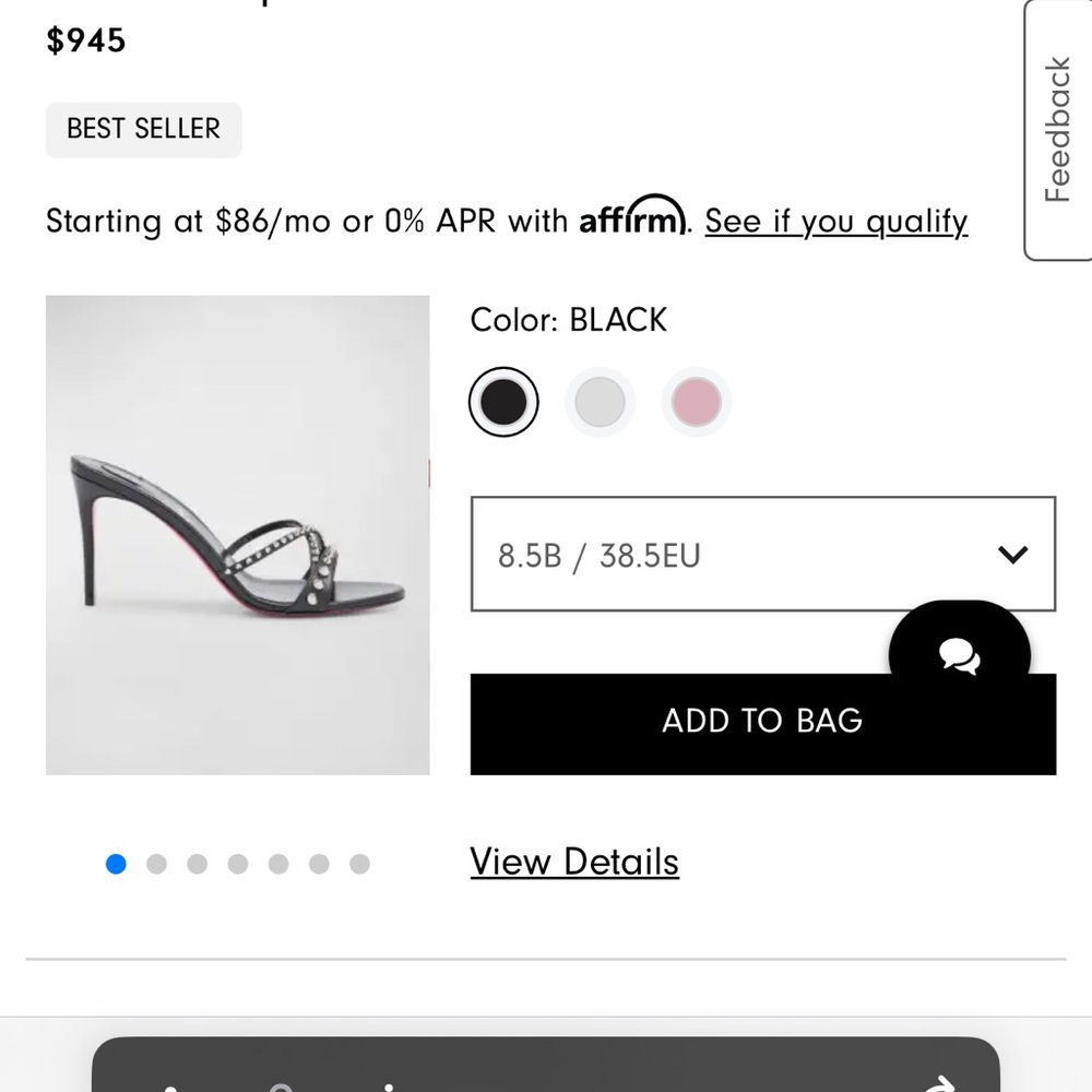 Christian Louboutin studied slingbacks
